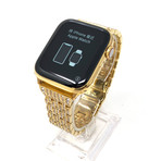 24K Gold Apple Watch Series 6 With Diamond Rhinestones Band // 44mm