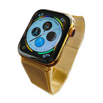 24K Gold Apple Watch Series 6 // With Gold Milanese Loop Band // 44mm