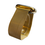 24K Gold Apple Watch Series 6 // With Gold Milanese Loop Band // 44mm