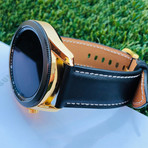 24K Gold 45mm Galaxy Smart Watch 3 // Leather Band // 45mm // 2020 Release