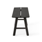 Savia // Two Seat Bench (Light Wood + Black)