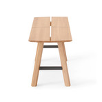 Savia // Two Seat Bench (Light Wood + Black)