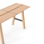 Savia // Two Seat Bench (Light Wood + Black)