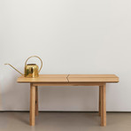 Savia // Two Seat Bench (Light Wood + Black)