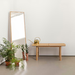 Savia // Two Seat Bench (Light Wood + Black)