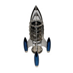 MB&F Destination Moon Blue 1839 Torpedo-Shaped Rocket Table Clock // Pre-Owned