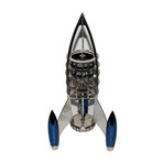 MB&F Destination Moon Blue 1839 Torpedo-Shaped Rocket Table Clock // Pre-Owned