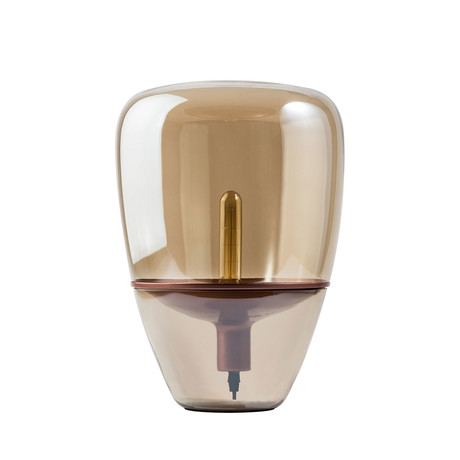 Glass Globe // Cognac Floor Lamp