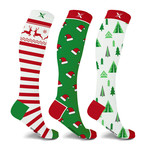 Holiday Collection Knee-High Compression Socks // 3-Pairs (Small / Medium)