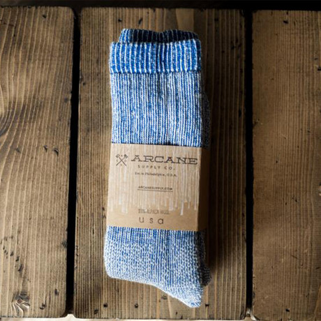 Alpaca Wool Socks // Indigo