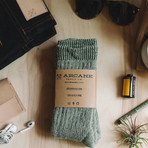 Alpaca Wool Socks // Olive