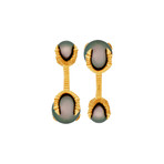 Assael 18k Yellow Gold Pearl Cufflinks III // Store Display