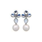 Assael 18k White Gold South Sea Pearl Earrings II // Store Display