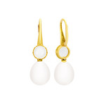 Assael 18k Yellow Gold South Sea Pearl Earrings // Store Display