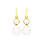 Assael 18k Yellow Gold South Sea Pearl Earrings // Store Display