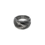 John Hardy Sterling Silver Diamond Chain Ring // Ring Size: 6 // Store Display