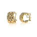 Piero Milano 18k Yellow Gold Diamond Earrings // Store Display