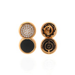 Roberto Coin 18k Rose Gold Diamond + Jade Earrings // Store Display