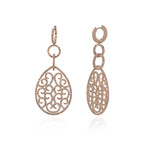 Piero Milano 18k Rose Gold Diamond Earrings I // Store Display