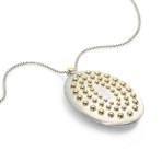 John Hardy // Sterling Silver + 18k Yellow Gold Dot Necklace // 36" // Store Display