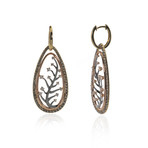 Piero Milano 18k Three-Tone Gold Diamond Earrings // Store Display
