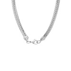 Flat Cuban Chain Link Necklace // Metallic