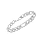 Accented Figaro Chain Link Bracelet
