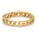 Stainless Steel Link Bracelet // Gold