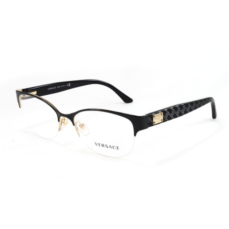 Versace // Women's VE1222 Optical Frames // Black + Gold