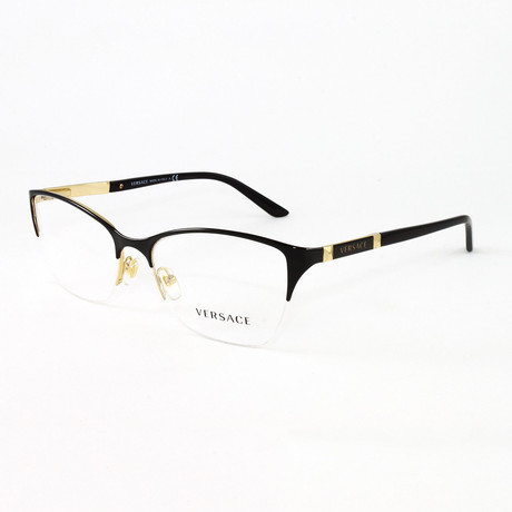 Versace // Women's VE1218 Optical Frames // Black + Gold