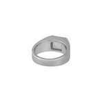 Cartier 18k White Gold Moonstone Tank Ring // Ring Size: 6.25 // Pre-Owned