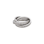 Cartier 18k White Gold Trinity Diamond Ring // Ring Size: 5.25 // Pre-Owned