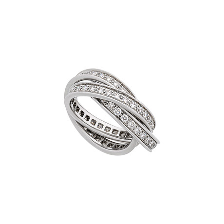 Cartier 18k White Gold Trinity Diamond Ring // Ring Size: 5.25 // Pre-Owned