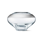 Duo Round Vase // Stainless Steel + Glass (Small)