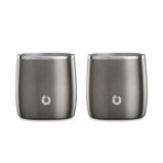 Insulated Stainless Steel Rocks Glass // Set of 2 // Steel