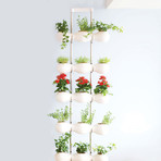 Eco-Curtain + Stand Base + Steel Rods (White)