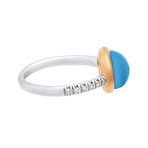 Mimi Milano 18k Two-Tone Gold Diamond + Topaz Ring // Ring Size: 7.5 // Store Display