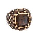 Mimi Milano 18k Rose Gold Smoky Quartz Ring // Ring Size: 6.75 // Store Display
