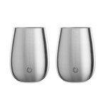 Insulated Stainless Steel Wine Glass // 13 oz // Set of 2 (Lime)