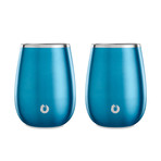 Insulated Stainless Steel Wine Glass // 13 oz // Set of 2 (Stainless Steel)
