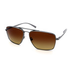 Versace // Men's VE2216-100113 Sunglasses // Gunmetal + Brown Gradient