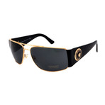 Versace // Men's VE2163-100287 Medusa Logo Sunglasses // Gold + Black + Gray