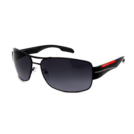 Men's PS53NS-7AX5W1 Polarized Sunglasses // Black + Gray
