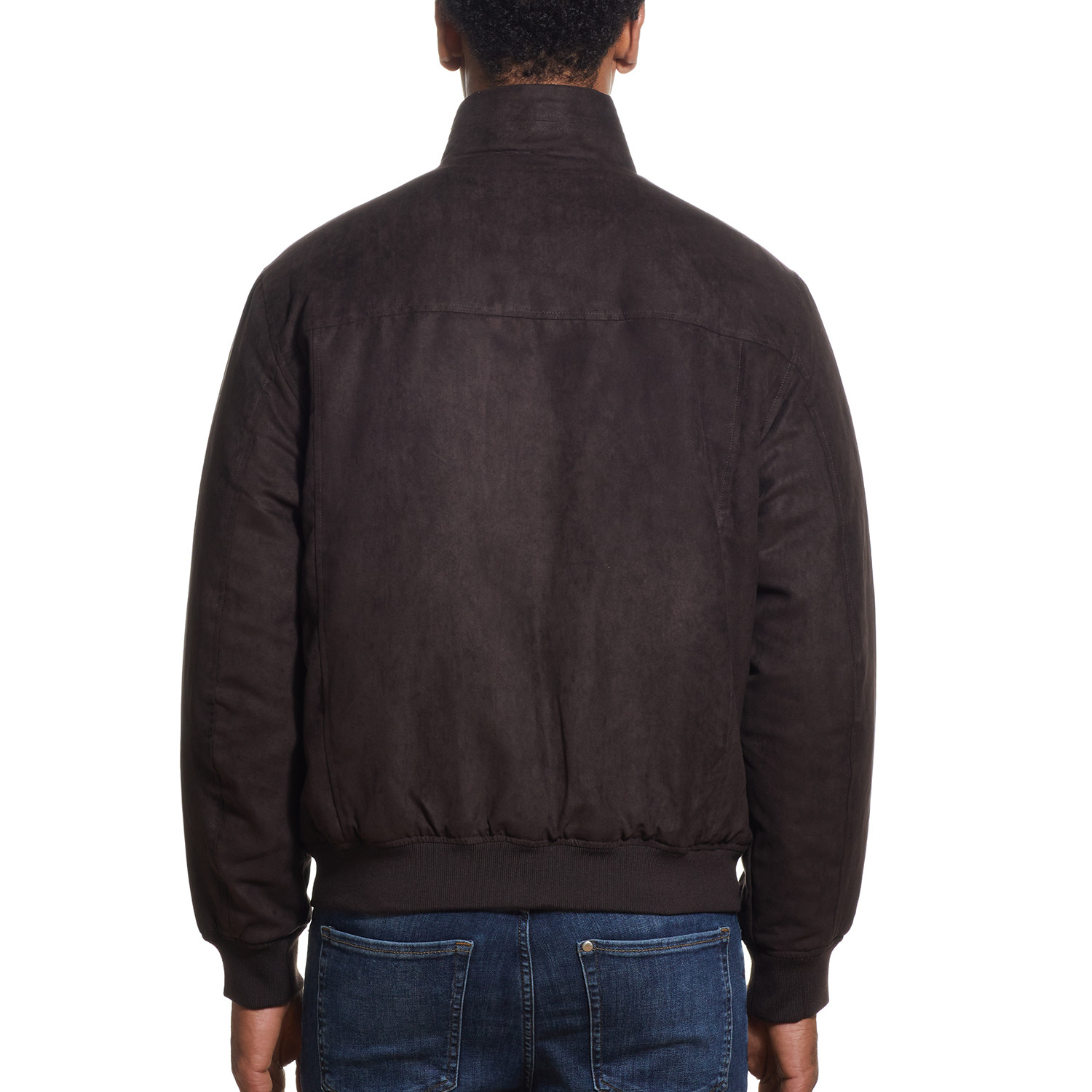 Microsuede Bomber Jacket // Chocolate Brown (XL) - Weatherproof - Touch ...