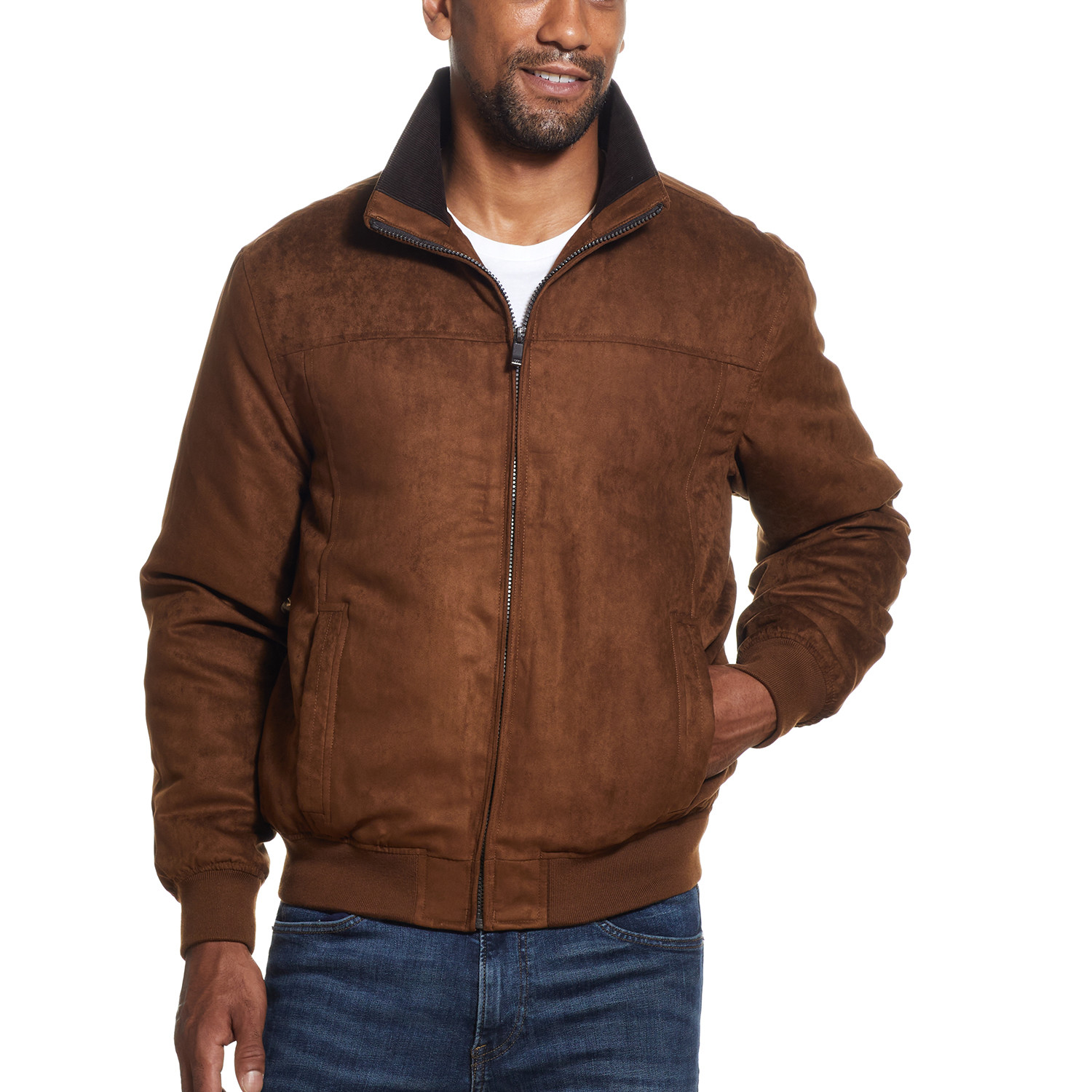 Microsuede Bomber Jacket // Dark Almond (2XL) - The Very Warm - Touch ...