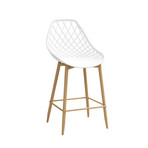Kurv Counter Chair // Set of 2 (White + Natural)