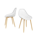 Kurv Dining Chair // Set of 2 (White + Natural)