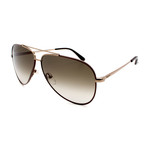 Men's SF131-211 Aviator Sunglasses // Brown + Gold