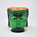 Cleopatra // Emerald Green Buddha Candle // 24K Gold