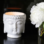 Buddha 3-Wick Scented Candle // White